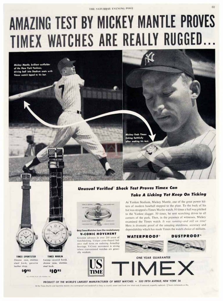 Anúncio Timex Vintage