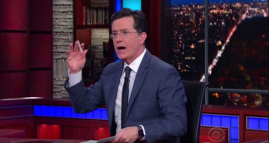 Stephen Colbert and his TAG Heuer watch