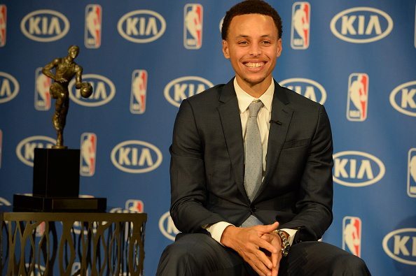 Steph Curry at the NBA MVP Ceremony