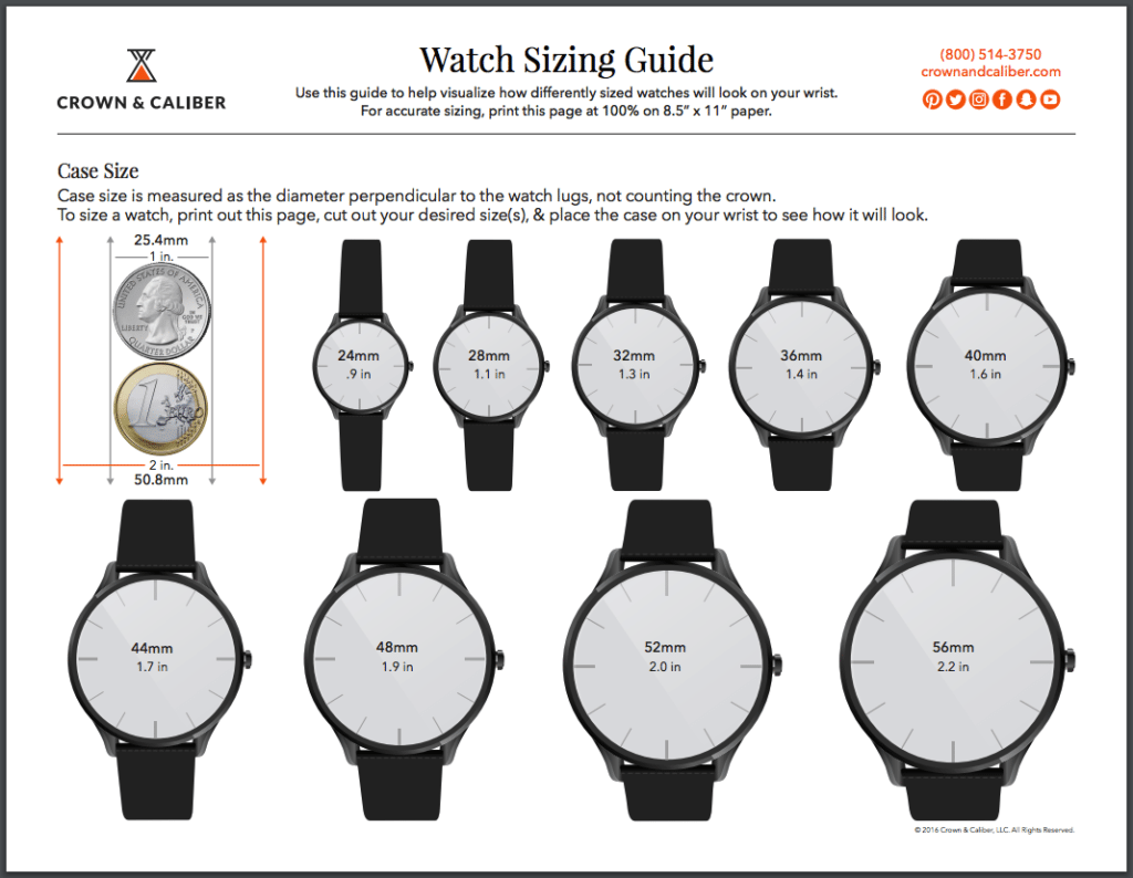 Crown & Caliber's Watch Sizing Guide