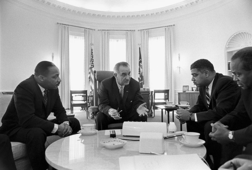 Martin Luther King Jr. in the Oval Office 