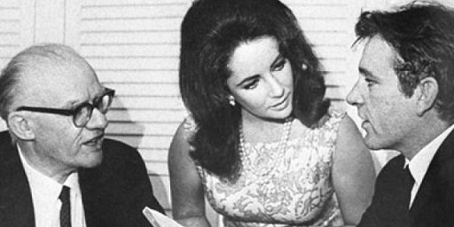 An image of Philip Burton, Elizabeth Taylor, and Richard Burton