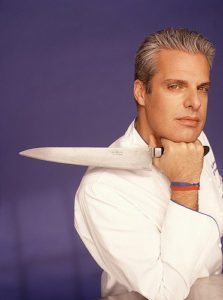 An image of Eric Ripert, chef, with a knife