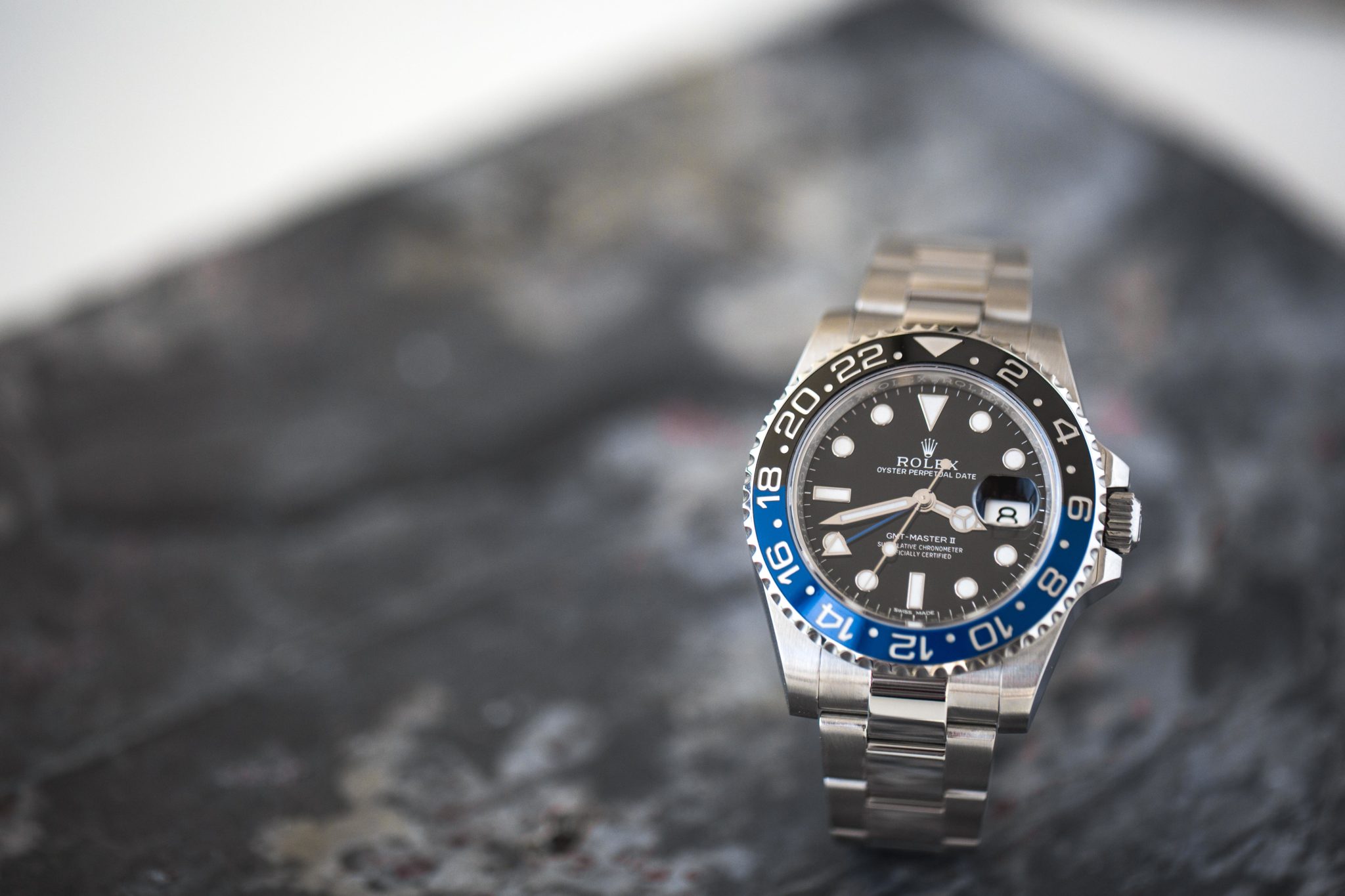 A GMT Master II in black and blue 