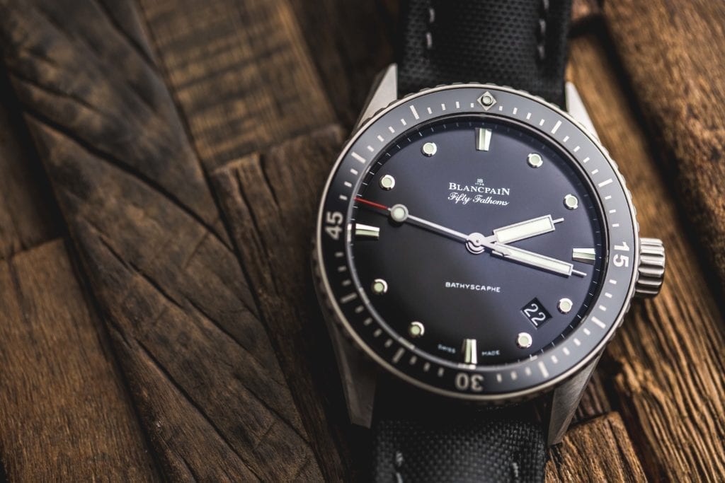 A Blancpain Fifty Fathoms with Paddle Hands 