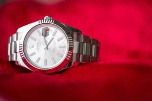 Rolex Datejust II with red background