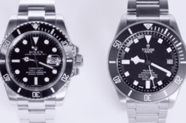 Rolex Submariner next to Tudor Pelagos