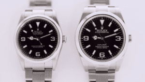 Two Rolex Explorer Side by Side