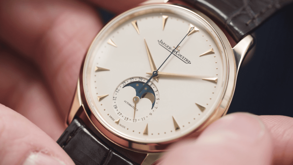 Setting the dat and time on Moon phase watch