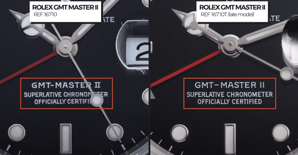 GMT Master II Dial Variations