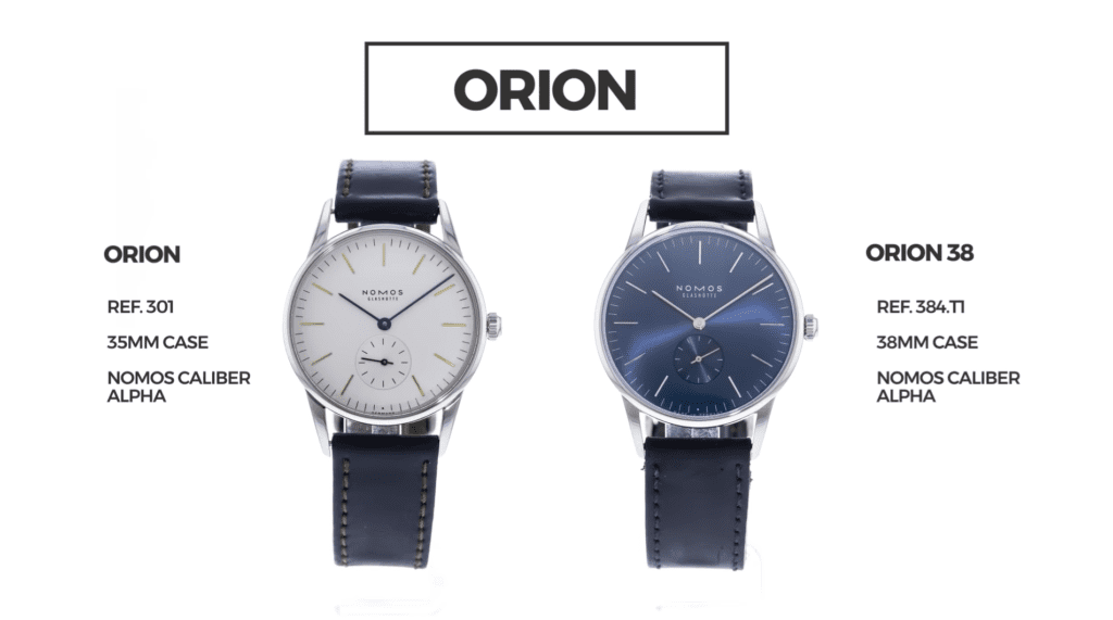 Two Nomos Orion Watches