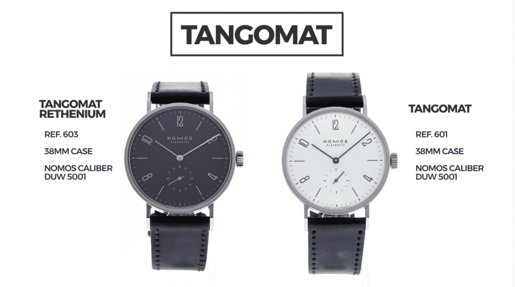 A pair of Nomos Tanogomat Watches